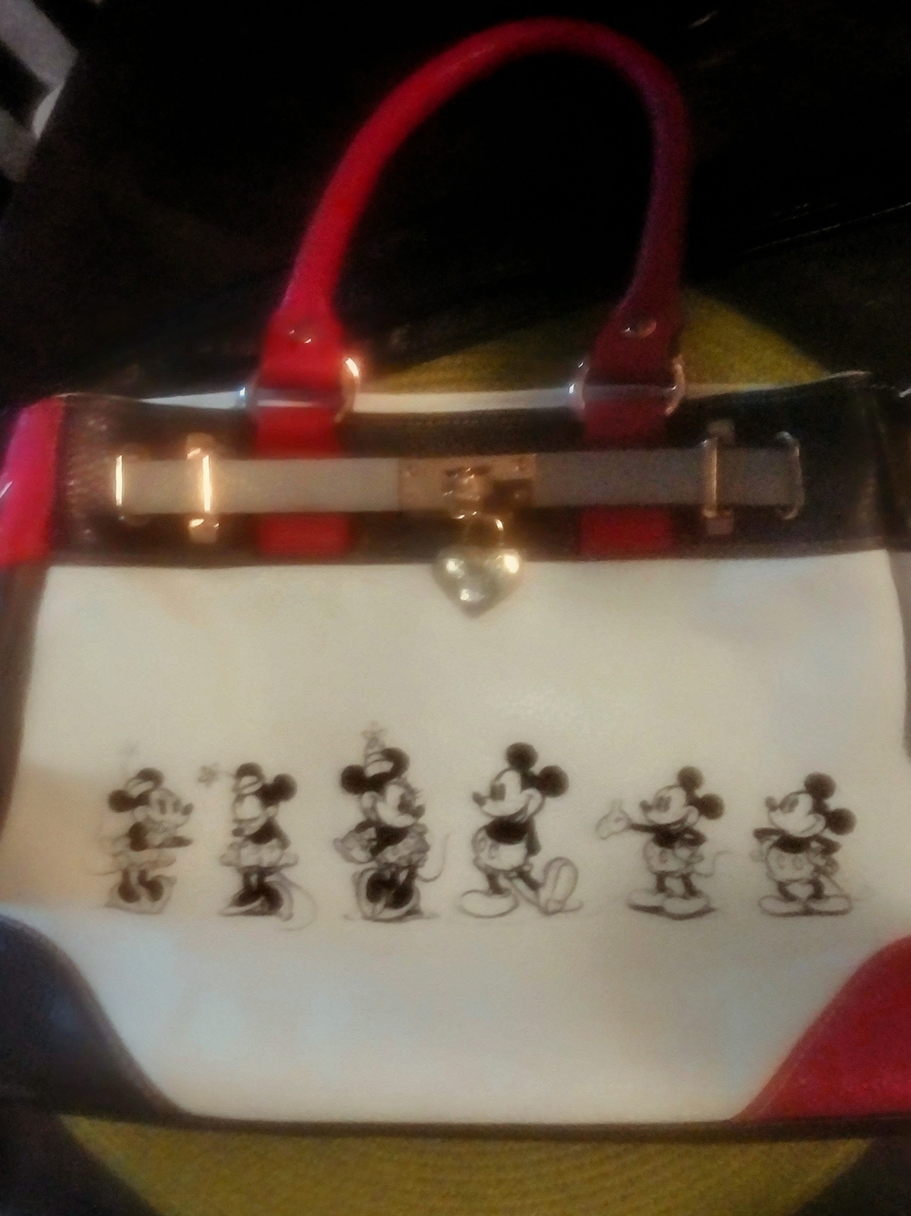 Red, Black & White Women's Mickey Mouse Tote Bag